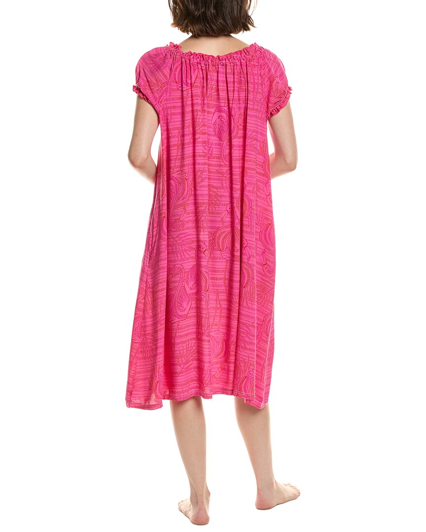 Hue Shirred Lounge Midi Sleepshirt