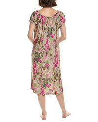 HUE Hue Shirred Lounge Midi Sleepshirt