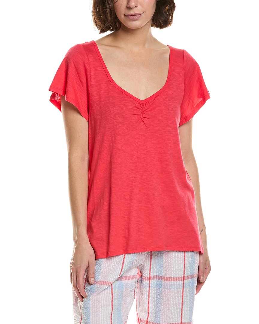HUE Hue Solid Shirred Pajama T-Shirt