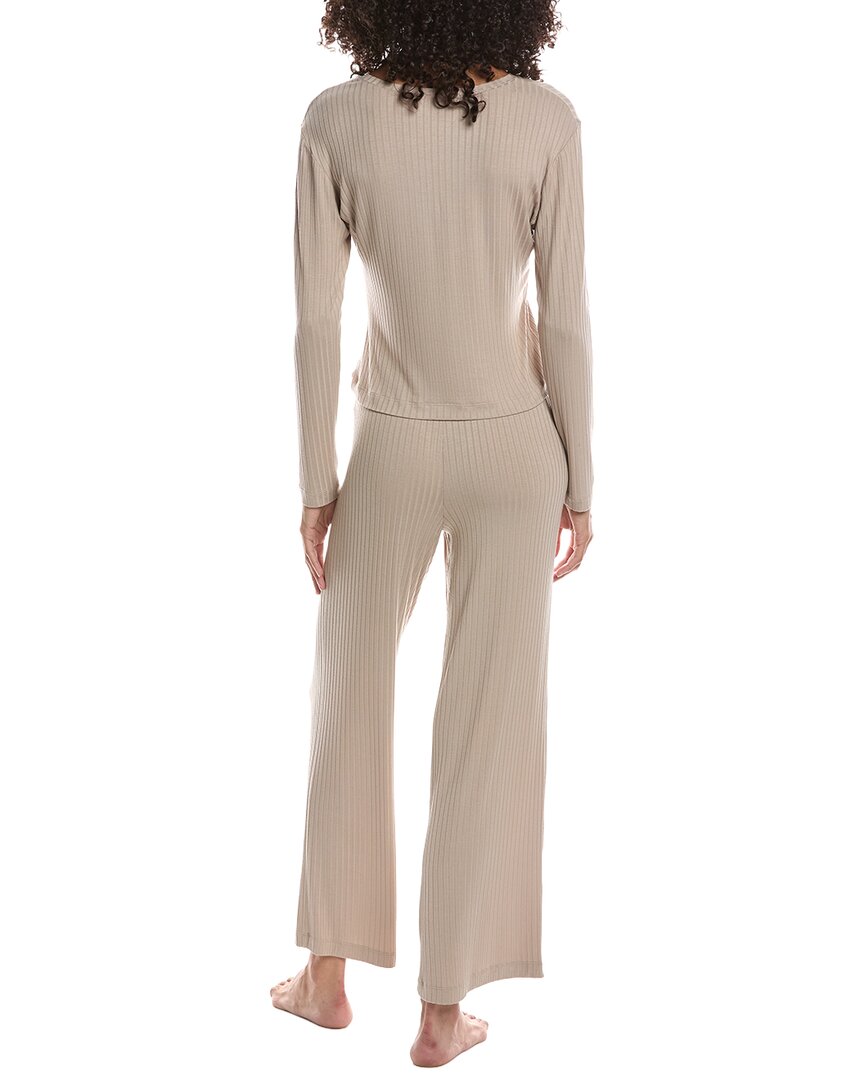 N Natori N Natori Harmony Rib V Neck Top And Pant