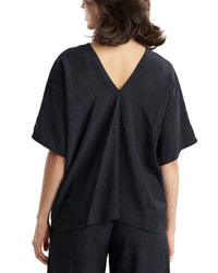 N Natori N Natori Terra Foil Crinkle Caftan Top