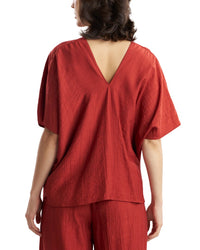 N Natori N Natori Terra Foil Crinkle Caftan Shirt
