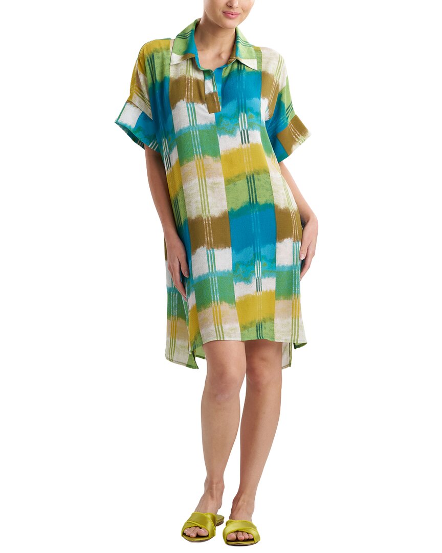 N Natori N Natori Sunset Crinkle Dolman Shirtdress