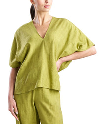 N Natori N Natori Terra Foil Crinkle Caftan Shirt