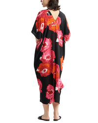 N Natori N Natori Bold Poppy Crinkle Caftan