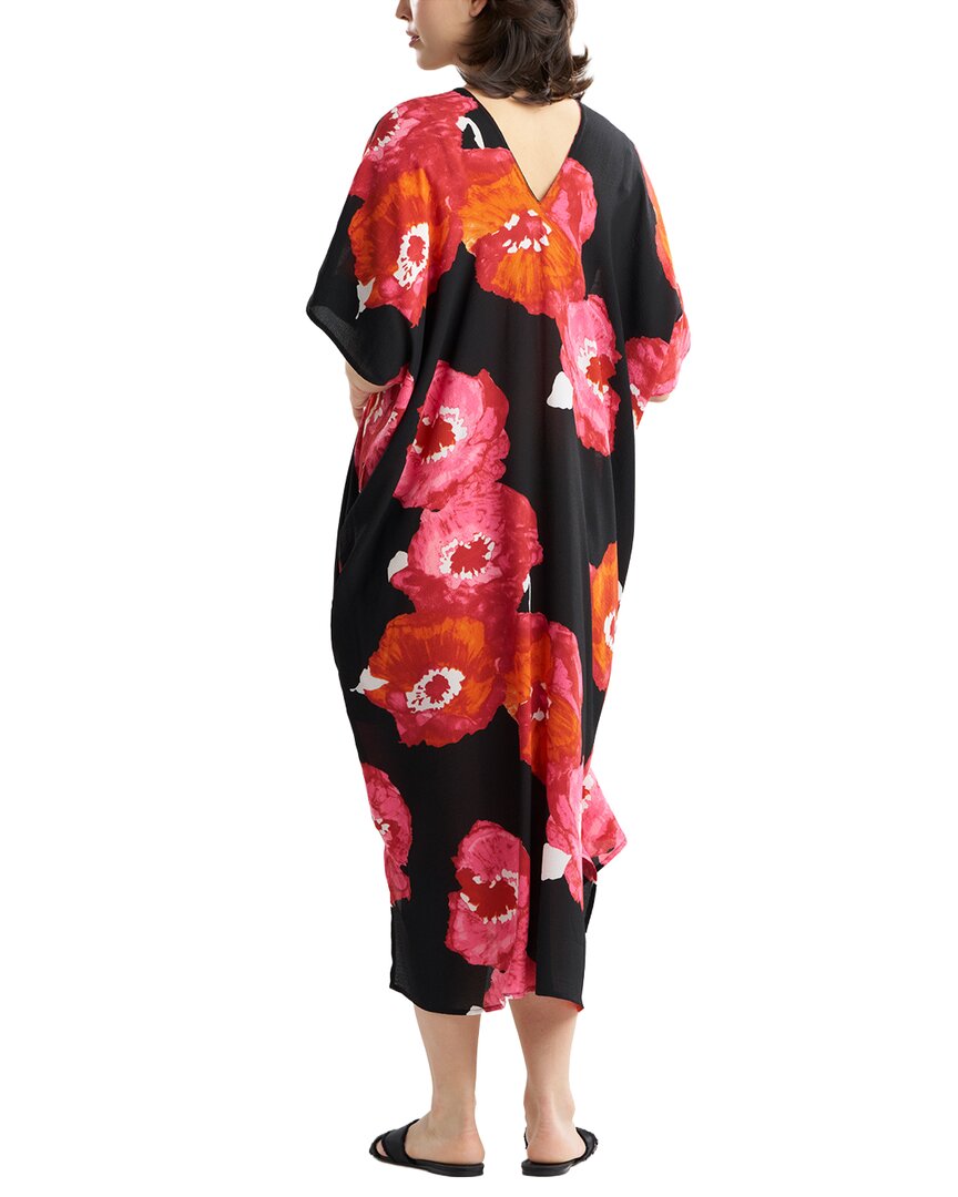 N Natori N Natori Bold Poppy Crinkle Caftan