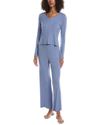 N Natori N Natori 2Pc Harmony Rib V Neck Top & Pant Set