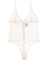 KIKI DE MONTPARNASSE Kiki De Montparnasse Bonding Silk-Trim Bodysuit