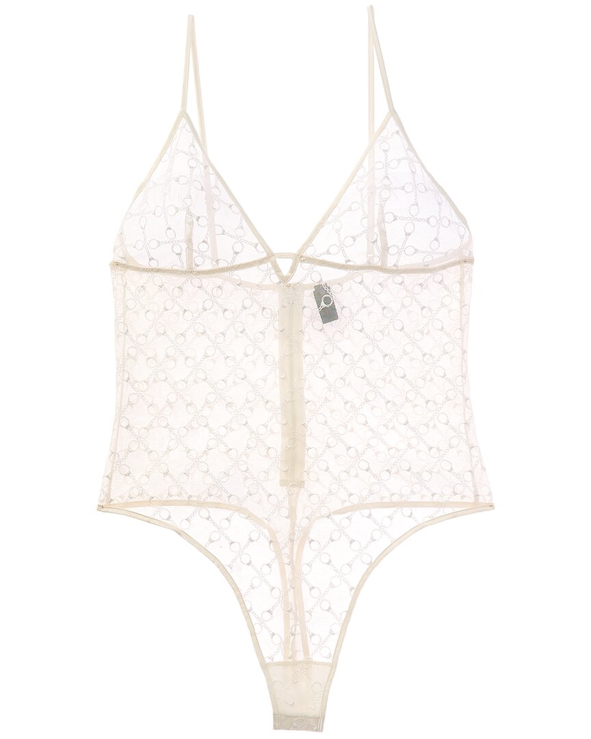 KIKI DE MONTPARNASSE Kiki De Montparnasse Bonding Silk-Trim Bodysuit