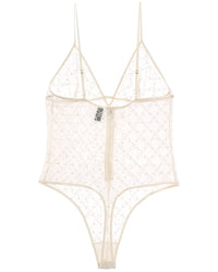 KIKI DE MONTPARNASSE Kiki De Montparnasse Bonding Silk-Trim Bodysuit