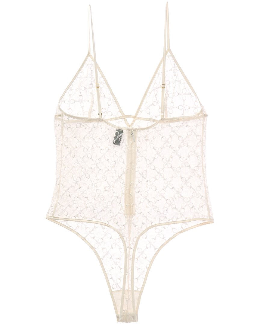 KIKI DE MONTPARNASSE Kiki De Montparnasse Bonding Silk-Trim Bodysuit