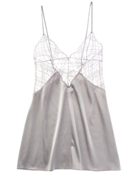 KIKI DE MONTPARNASSE Kiki De Montparnasse A Pois Embroidery Silk-Blend Nightie
