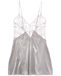 KIKI DE MONTPARNASSE Kiki De Montparnasse A Pois Embroidery Silk-Blend Nightie