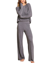 Barefoot Dreams Barefoot Dreams 2Pc Jersey Roll Pullover & Wide Leg Pant Set