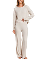 Barefoot Dreams Barefoot Dreams 2Pc Jersey Roll Pullover & Wide Leg Pant