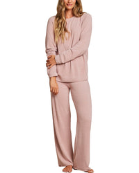 Barefoot Dreams Barefoot Dreams 2Pc Jersey Roll Pullover & Wide Leg Pant Set