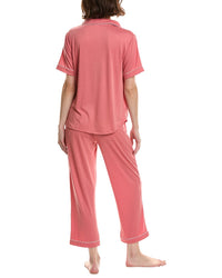 Flora by Flora Nikrooz Flora By Flora Nikrooz 2Pc Knit Notch Collar Capri Pajama Set