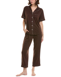 Flora by Flora Nikrooz Flora By Flora Nikrooz 2Pc Printed Knit Notch Collar Pajama Set