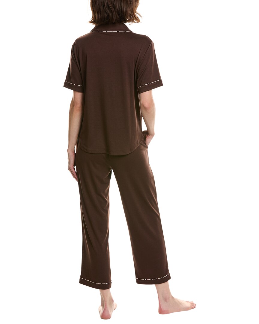 Flora by Flora Nikrooz Flora By Flora Nikrooz 2Pc Printed Knit Notch Collar Pajama Set
