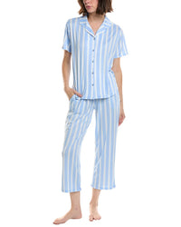Flora by Flora Nikrooz Flora By Flora Nikrooz 2Pc Printed Knit Notch Collar Pajama Set