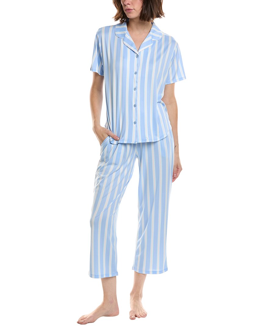 Flora by Flora Nikrooz Flora By Flora Nikrooz 2Pc Printed Knit Notch Collar Pajama Set