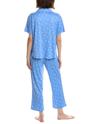 Flora by Flora Nikrooz Flora By Flora Nikrooz 2Pc Printed Knit Notch Collar Pajama Set