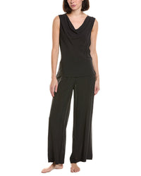 Natori Natori 2Pc Sleek Cowl Silk-Blend Pajama Set