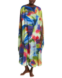 Natori Natori Kumo Printed Stretch Satin Circle Caftan