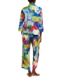 Natori Natori 2Pc Kumo Printed Stretch Satin Notch Pajama Set
