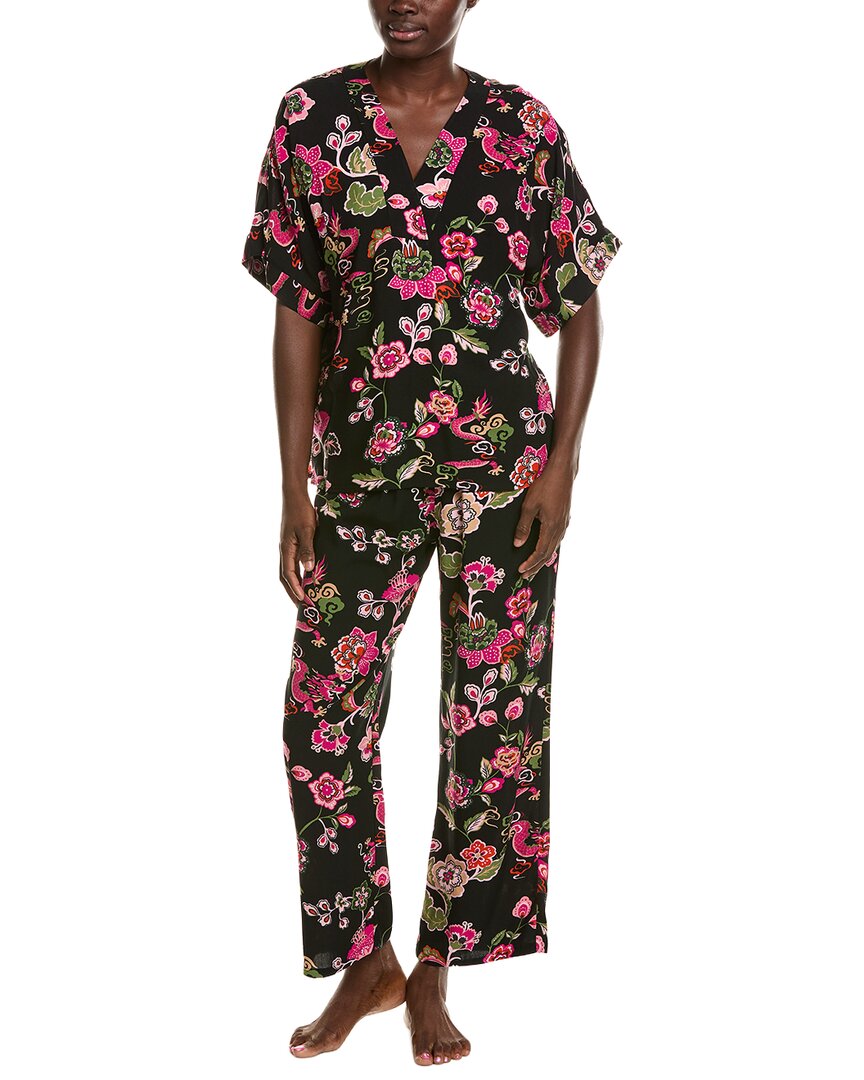 N Natori N Natori 2Pc Fleur Dragon Printed Challis Pajama Set