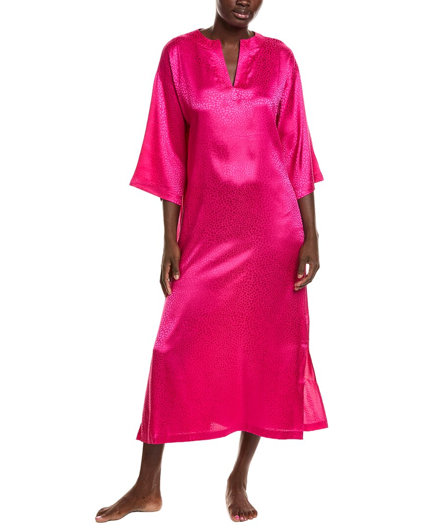 N Natori N Natori Wilderness Satin Jacquard Caftan