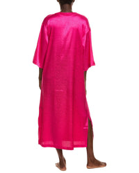N Natori N Natori Wilderness Satin Jacquard Caftan