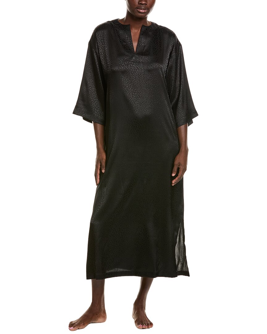 N Natori N Natori Wilderness Satin Jacquard Caftan
