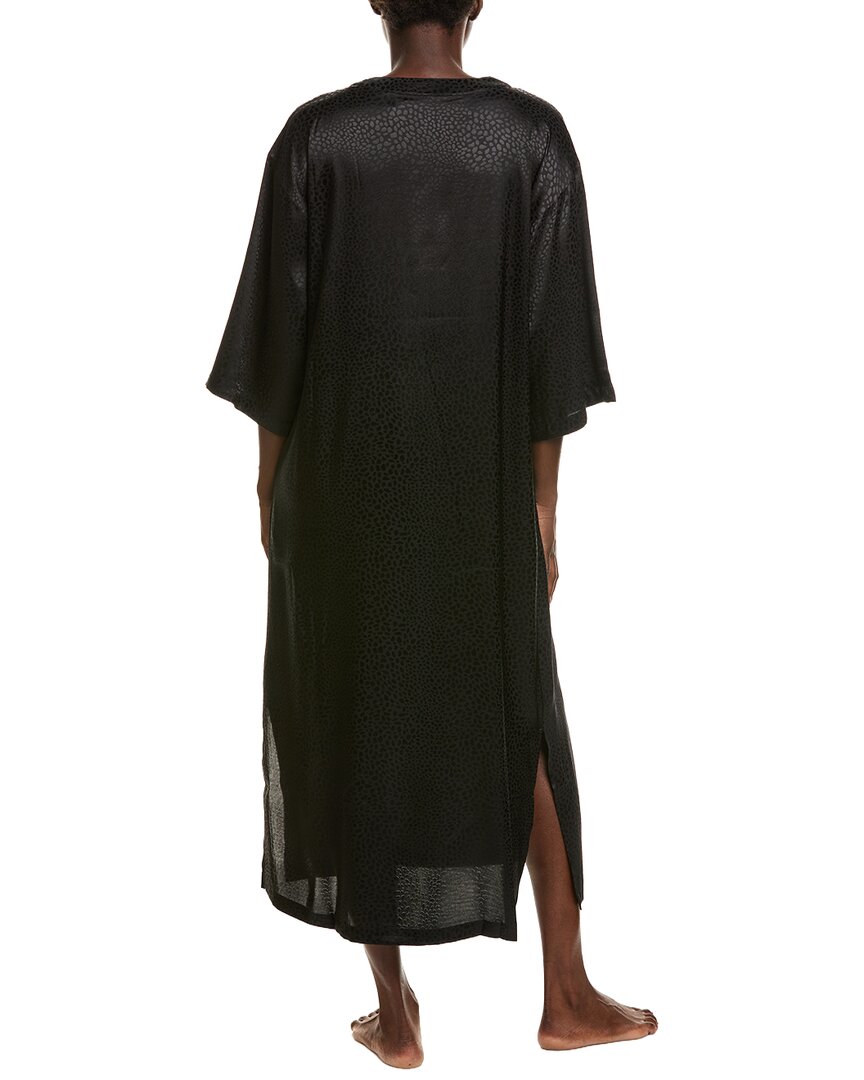 N Natori N Natori Wilderness Satin Jacquard Caftan