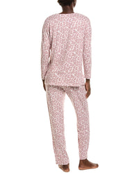 N Natori 2Pc Wild Instinct Printed Brushed Pajama Set