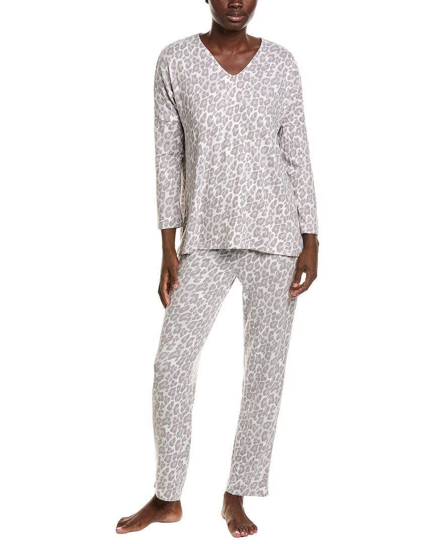 N Natori N Natori 2Pc Wild Instinct Printed Brushed Pajama Set