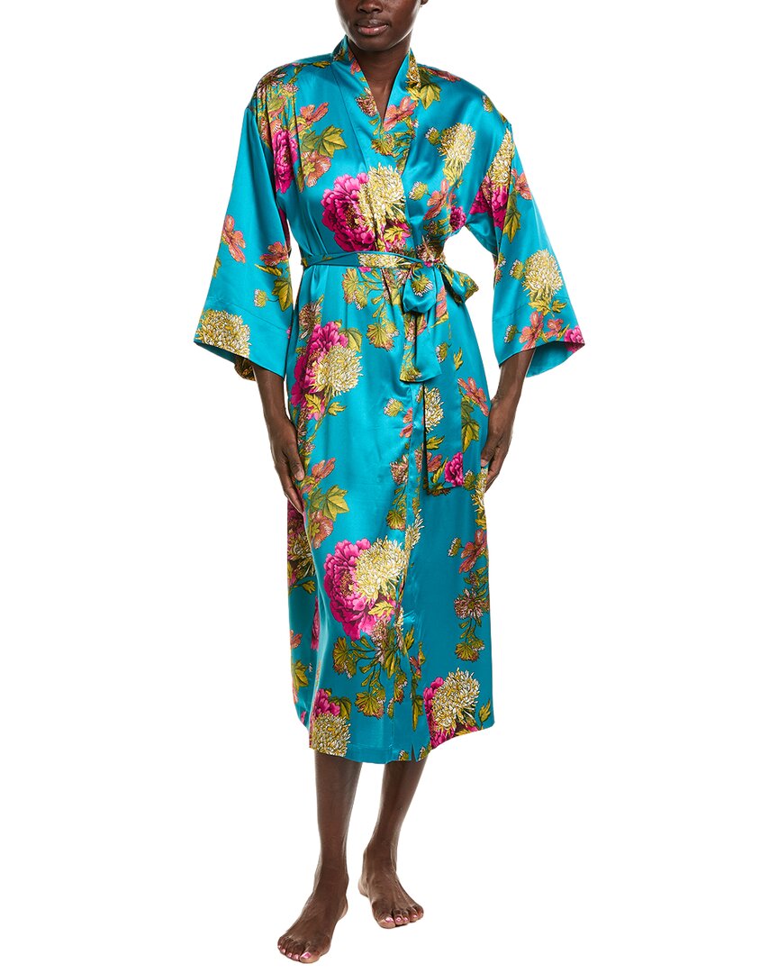 N Natori N Natori Crysanthe Printed Satin Robe