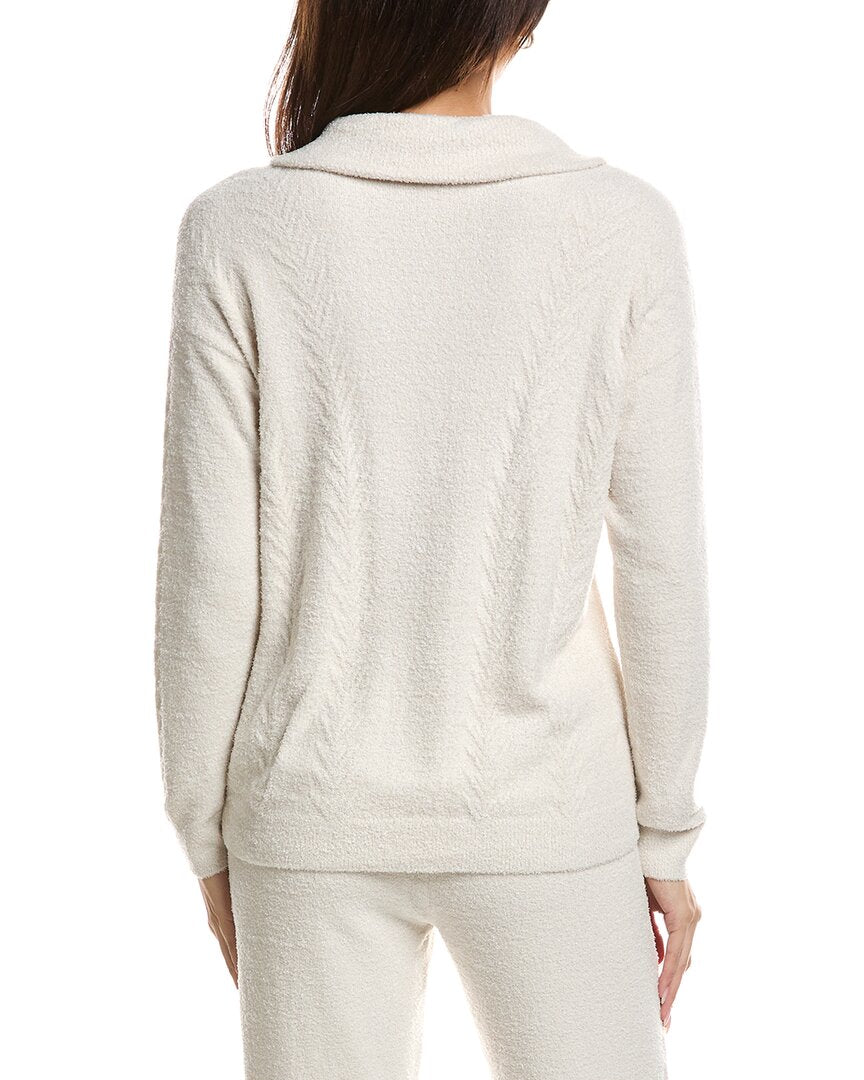 Barefoot Dreams Barefoot Dreams Cozychic Lite Cable 1/2-Zip Pullover