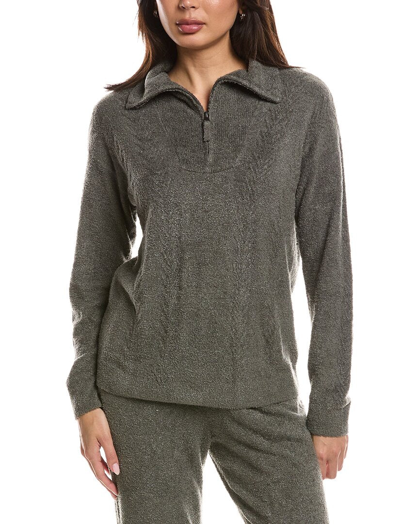 Barefoot Dreams Barefoot Dreams Cozychic Lite Cable 1/2-Zip Pullover