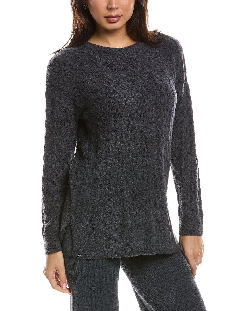 Barefoot Dreams Barefoot Dreams Cozychic Lite Cable Slit Pullover