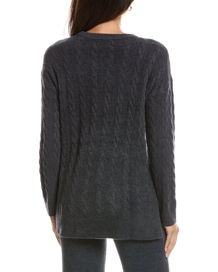 Barefoot Dreams Barefoot Dreams Cozychic Lite Cable Slit Pullover