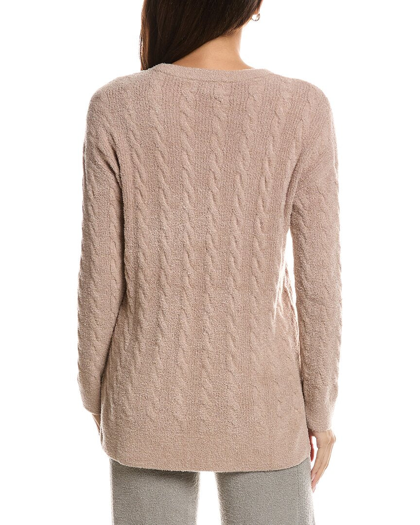 Barefoot Dreams Barefoot Dreams Cozychic Lite Cable Slit Pullover