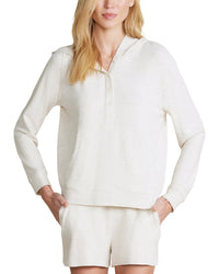 Barefoot Dreams Barefoot Dreams Mc Brushed Fleece Henley Hoodie