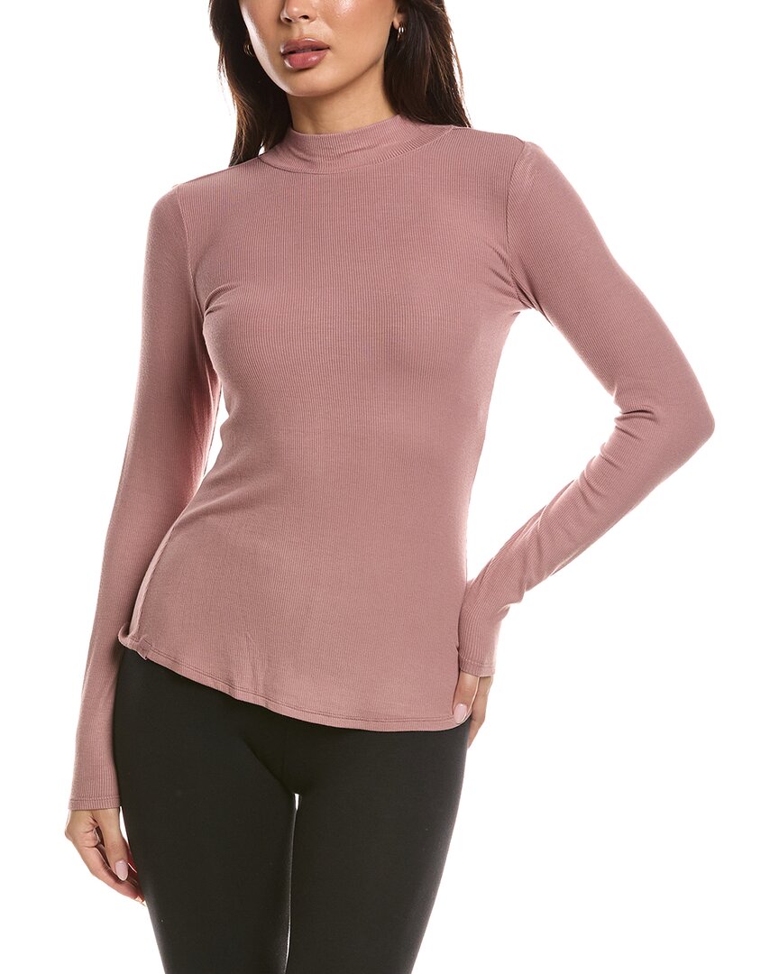 Barefoot Dreams Barefoot Dreams Malibu Collection Ultra Soft Rib Mock Neck Pullover