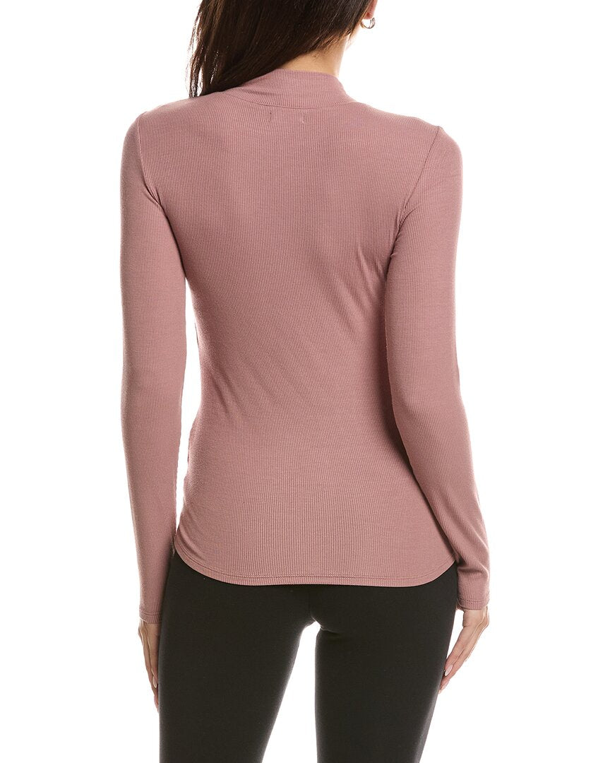 Barefoot Dreams Barefoot Dreams Malibu Collection Ultra Soft Rib Mock Neck Pullover