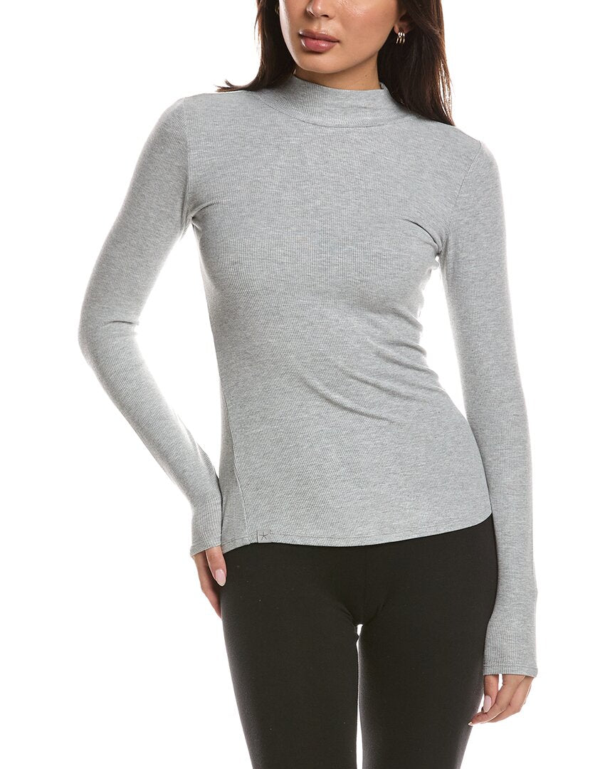 Barefoot Dreams Barefoot Dreams Malibu Collection Ultra Soft Rib Mock Neck Pullover