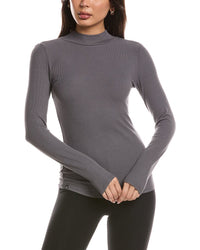 Barefoot Dreams Barefoot Dreams Malibu Collection Ultra Soft Rib Mock Neck Pullover