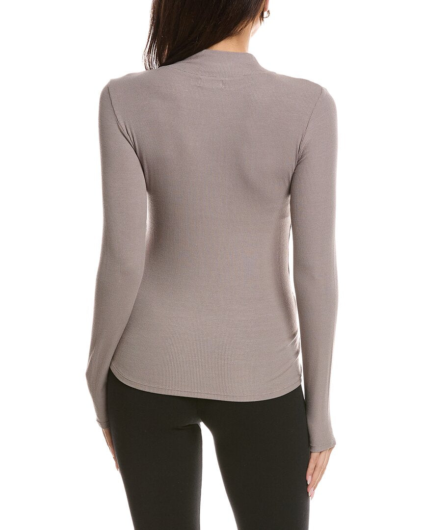 Barefoot Dreams Barefoot Dreams Malibu Collection Ultra Soft Rib Mock Neck Pullover