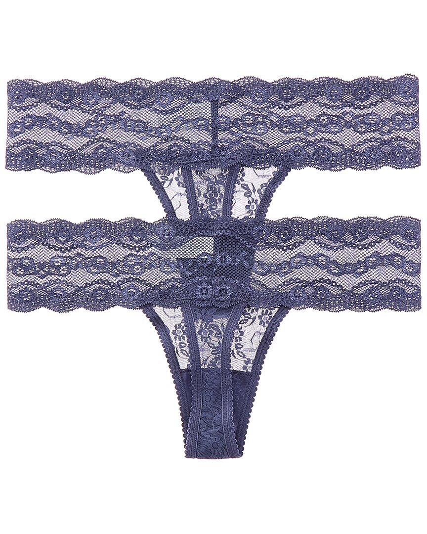 b.tempt'd B.Tempt'd By Wacoal 2Pk Lace Kiss Thong