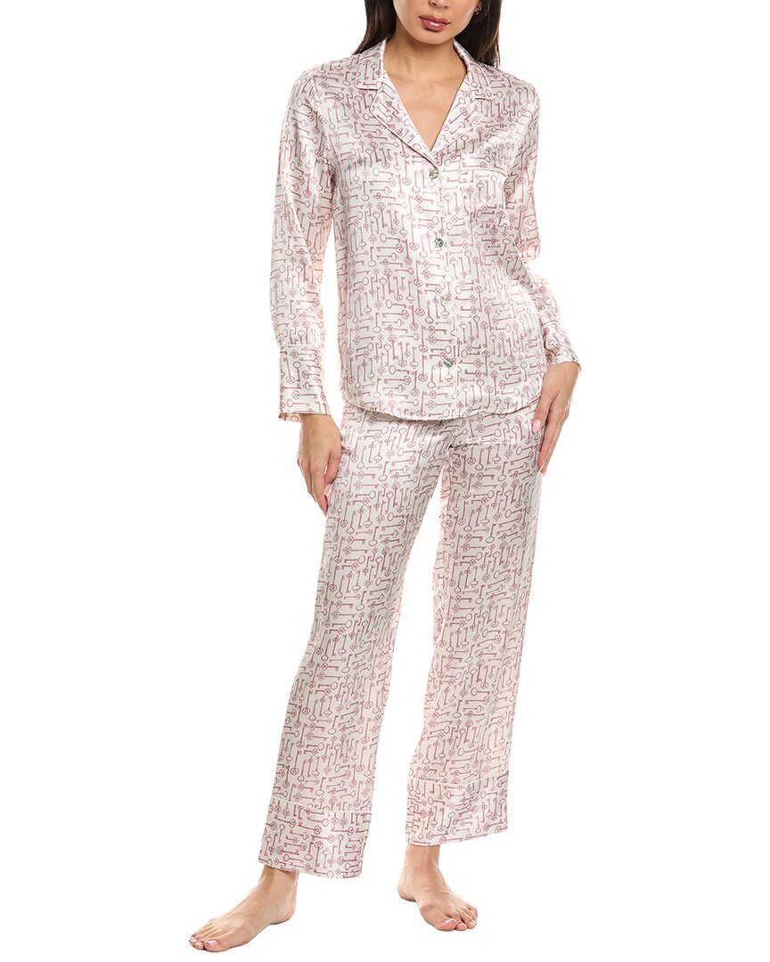 Petite Plume Petite Plume 2Pc Classic Silk Pajama Set